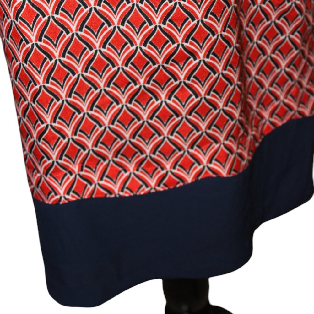 The Limited Women's Red Blue Shift Sheath Modal Shirt Dress XSP NWT'S - Picture 5 of 14